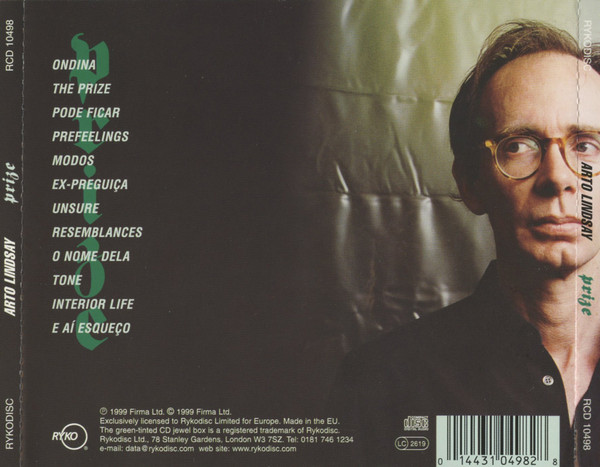 Arto Lindsay - Prize | Rykodisc (RCD 10498) - 2
