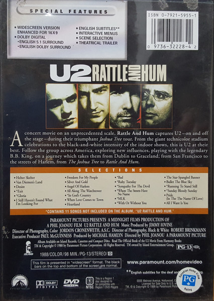 U2 - Rattle And Hum | Paramount Pictures (32228) - 2 U2 - Rattle And Hum | Paramount Pictures (32228) - 2