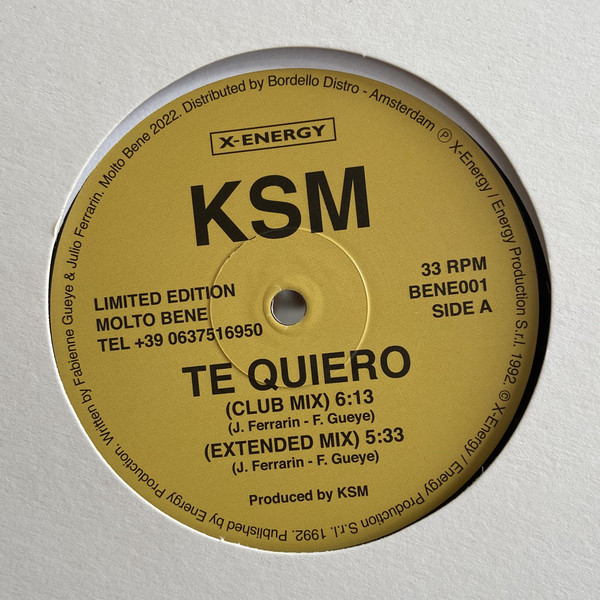 KSM - Te Quiero | Molto Bene (BENE001)