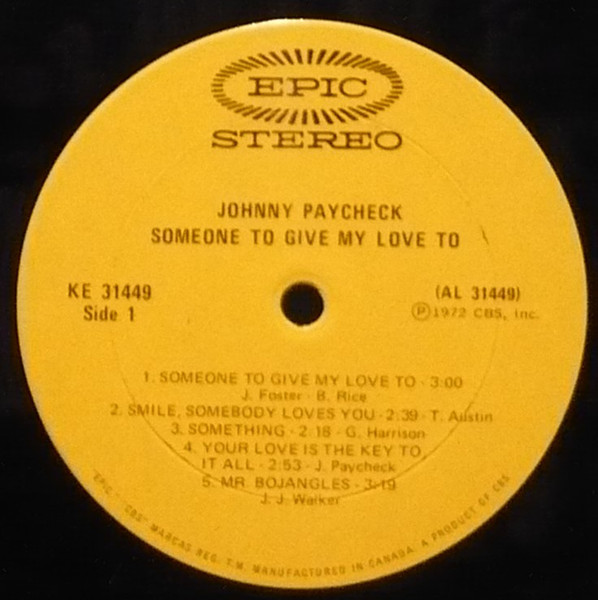 Johnny Paycheck - Someone To Give My Love To | Epic (KE 31449) - 2 Johnny Paycheck - Someone To Give My Love To | Epic (KE 31449) - 2