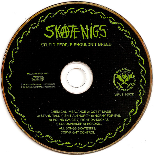 Skatenigs - Stupid People Shouldn't Breed | Alternative Tentacles (VIRUS 105CD) - 3 Skatenigs - Stupid People Shouldn't Breed | Alternative Tentacles (VIRUS 105CD) - 3
