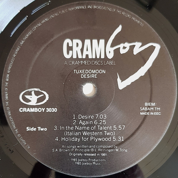 Tuxedomoon - Desire | Cramboy (CBoy 3030) - 4
