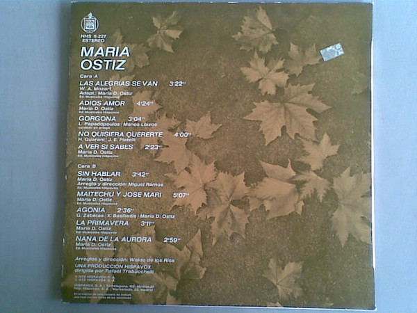 Maria Ostiz - Maria Ostiz | Hispavox (HHS 11-227) - 2