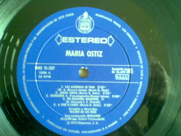 Maria Ostiz - Maria Ostiz | Hispavox (HHS 11-227) - 3