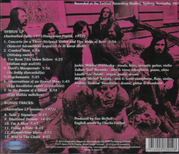 Syrius - Az Ördög Álarcosbálja = Devil's Masquerade | Enigmatic Records (ENICD 14) - 2 Syrius - Az Ördög Álarcosbálja = Devil's Masquerade | Enigmatic Records (ENICD 14) - 2