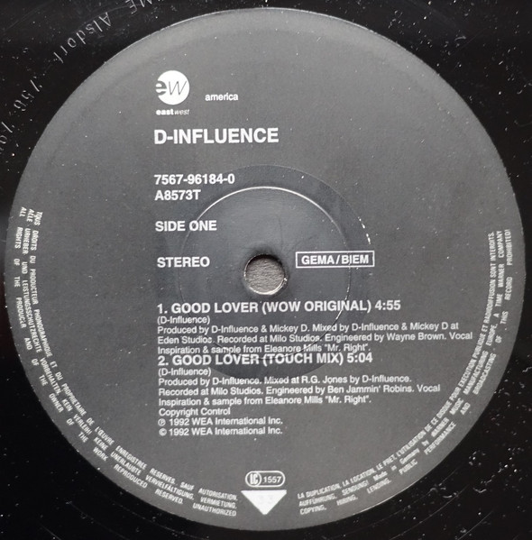 D'Influence - Good Lover | EastWest Records America (A8573T) - 3