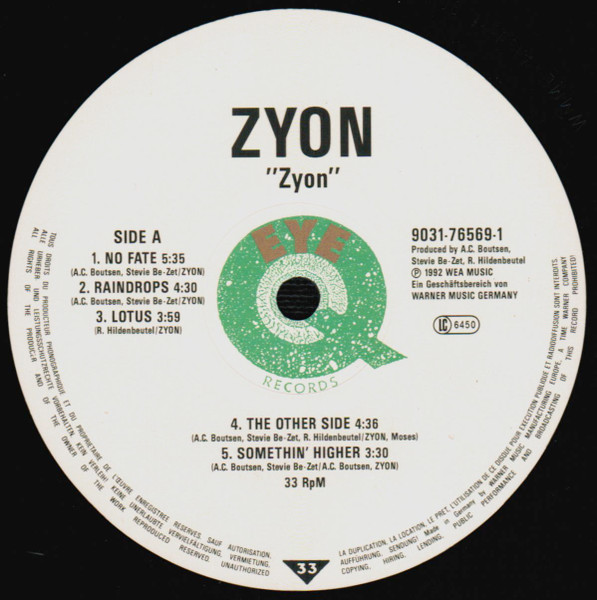 Zyon - Zyon | Eye Q Records (9031-76569-1) - 3 Zyon - Zyon | Eye Q Records (9031-76569-1) - 3