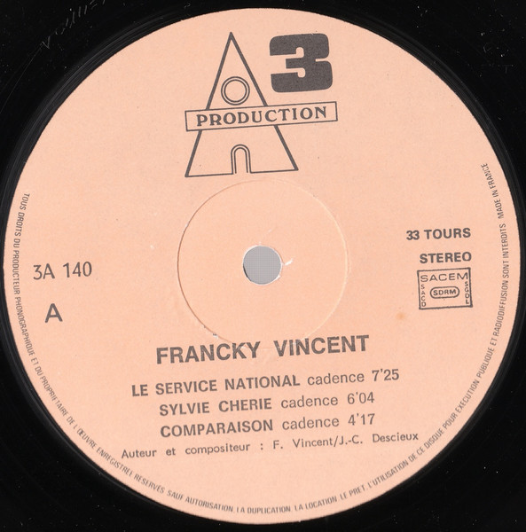 Francky Vincent - Tabou N°2 Retour En Force | 3A Production (3A140) - 3 Francky Vincent - Tabou N°2 Retour En Force | 3A Production (3A140) - 3