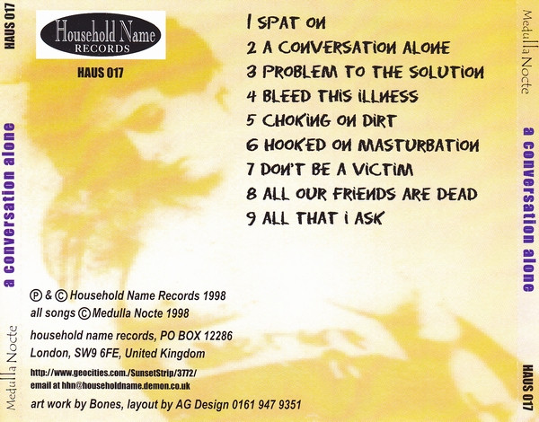 Medulla Nocte - A Conversation Alone | Household Name Records (HAUS 017) - 2