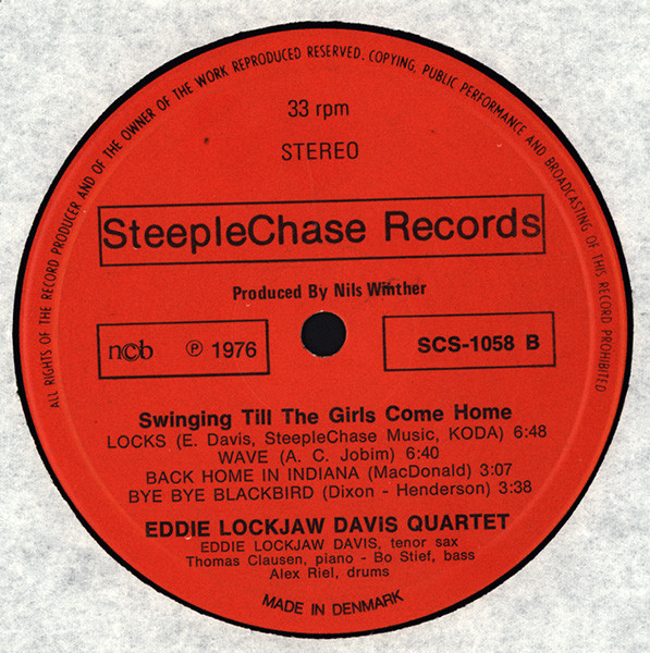 Eddie Lockjaw Davis Quartet - Swingin' Till The Girls Come Home | SteepleChase (SCS 1058) - 4 Eddie Lockjaw Davis Quartet - Swingin' Till The Girls Come Home | SteepleChase (SCS 1058) - 4