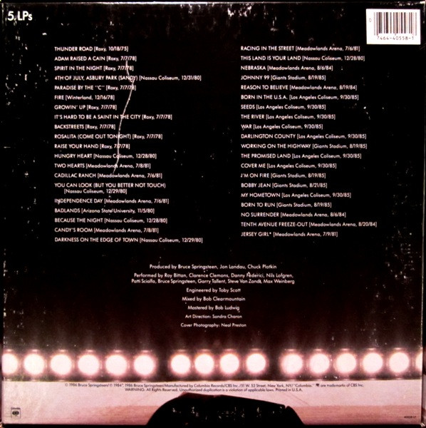 Bruce Springsteen & The E-Street Band - Live / 1975-85 | Columbia (C5X 40558) - 2 Bruce Springsteen & The E-Street Band - Live / 1975-85 | Columbia (C5X 40558) - 2