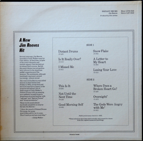 Jim Reeves - Distant Drums | RCA Victor (LSP-3542) - 2 Jim Reeves - Distant Drums | RCA Victor (LSP-3542) - 2