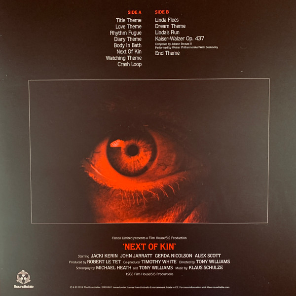 Klaus Schulze - Next Of Kin (Music From The Motion Picture Soundtrack) LP | The Roundtable (SIR016LP) - 2