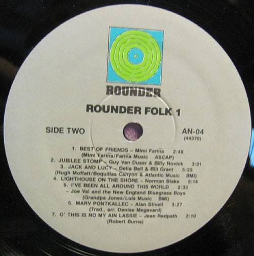 Various - Rounder Folk 1 | Rounder Records (AN-04) - 4