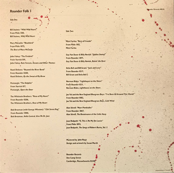 Various - Rounder Folk 1 | Rounder Records (AN-04) - 2