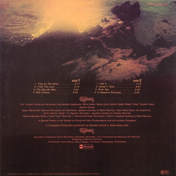 The Crusaders - Free As The Wind | Blue Thumb Records (28 981 XOT) - 2