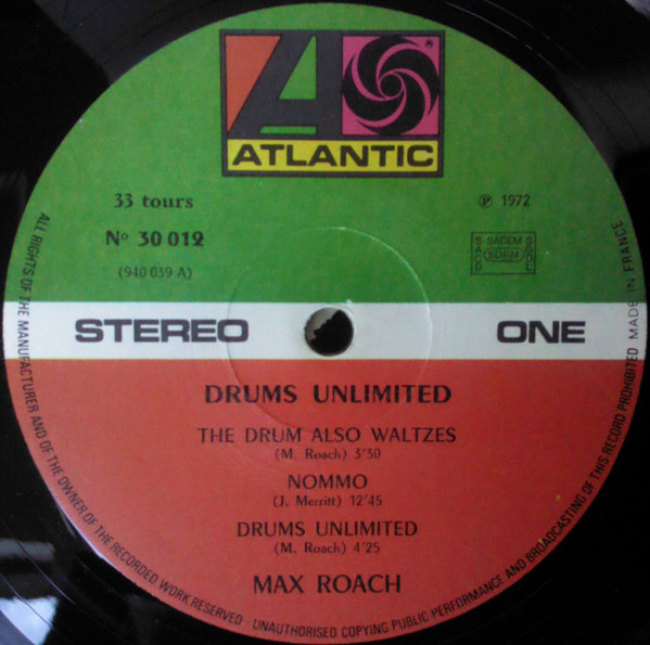 Max Roach - Drums Unlimited | Atlantic (30012) - 4 Max Roach - Drums Unlimited | Atlantic (30012) - 4