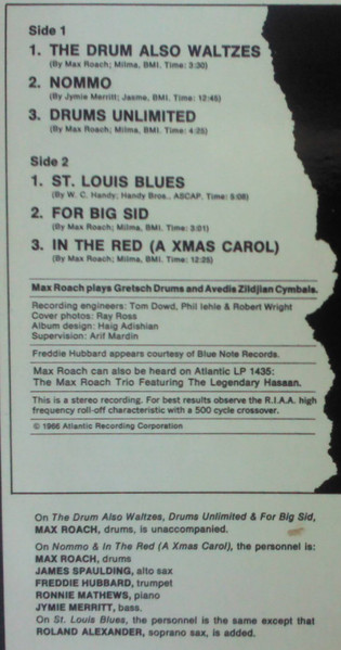 Max Roach - Drums Unlimited | Atlantic (30012) - 3 Max Roach - Drums Unlimited | Atlantic (30012) - 3