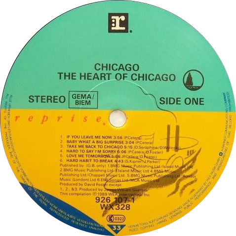 Chicago - The Heart Of Chicago | Reprise Records (926 107-1) - 3