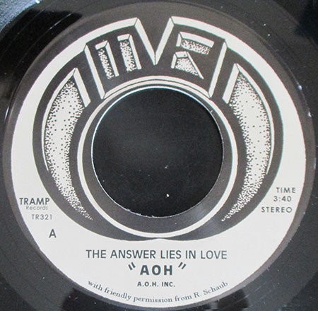 AOH - The Answer Lies In Love | Tramp Records (TR-321) AOH - The Answer Lies In Love | Tramp Records (TR-321)
