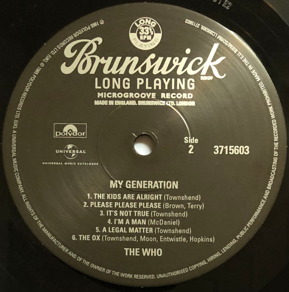 The Who - My Generation | Brunswick (3715603) - 4 The Who - My Generation | Brunswick (3715603) - 4
