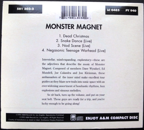 Monster Magnet - Dead Christmas | A&M Records (581 303-2) - 2