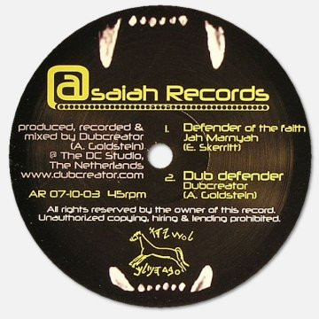 Jah Marnyah / Jah Bird - Defender Of The Faith / Let The Healing Begin | Asaiah Records (AR 07-10-03) - main