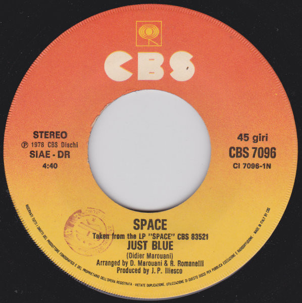Space - Just Blue | CBS (CBS 7096) - 2