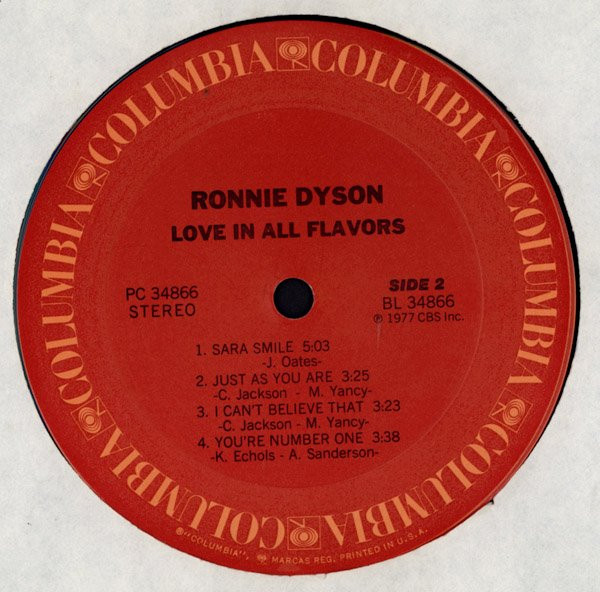 Ronnie Dyson - Love In All Flavors | Columbia (PC 34866) - 4