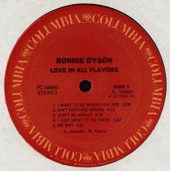 Ronnie Dyson - Love In All Flavors | Columbia (PC 34866) - 3