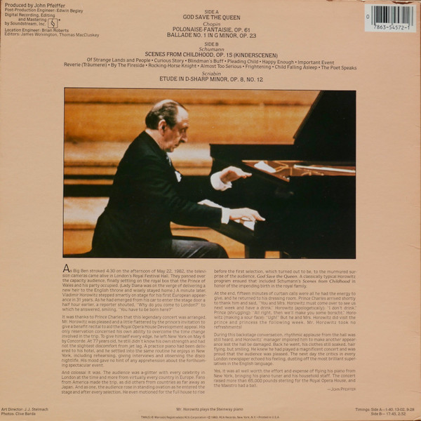 Vladimir Horowitz - Horowitz in London | RCA Red Seal (ARC1-4572) - 2