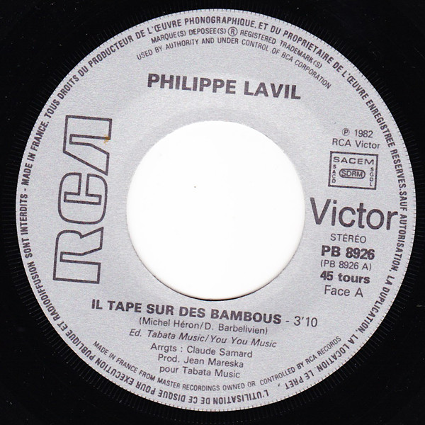 Philippe Lavil - Il Tape Sur Des Bambous | RCA Victor (PB 8926) - 2