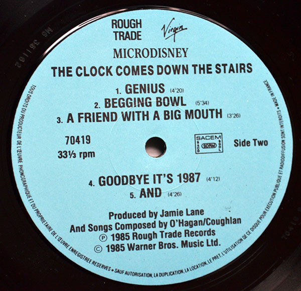 Microdisney - The Clock Comes Down The Stairs | Virgin (70419) - 4