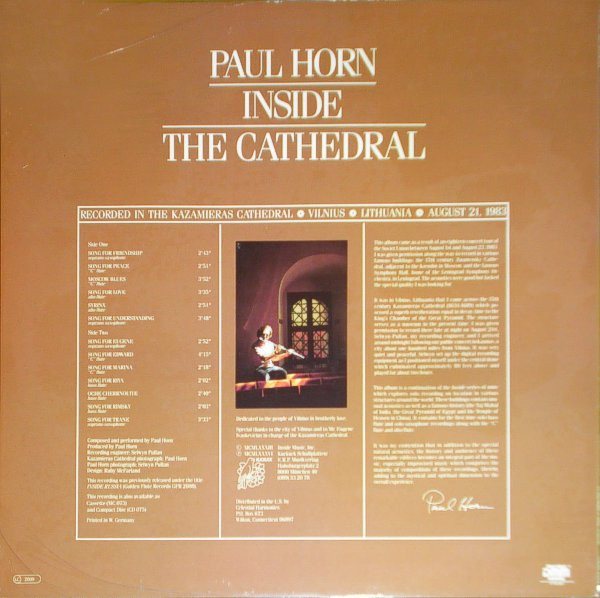 Paul Horn - Inside The Cathedral | Kuckuck (Kuckuck 075) - 2 Paul Horn - Inside The Cathedral | Kuckuck (Kuckuck 075) - 2