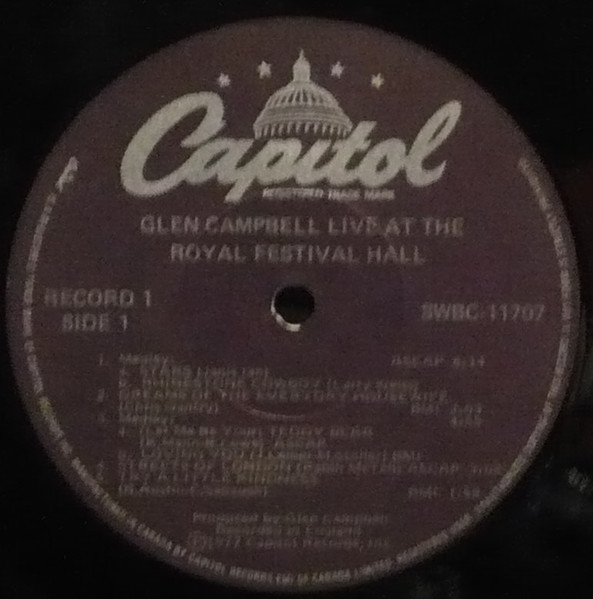 Glen Campbell With The Royal Philharmonic Orchestra - Live At The Royal Festival Hall | Capitol Records (SWBC-11707) - 2 Glen Campbell With The Royal Philharmonic Orchestra - Live At The Royal Festival Hall | Capitol Records (SWBC-11707) - 2