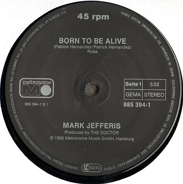 Mark Jefferis - Born To Be Alive | Metronome (885394-1) - 3