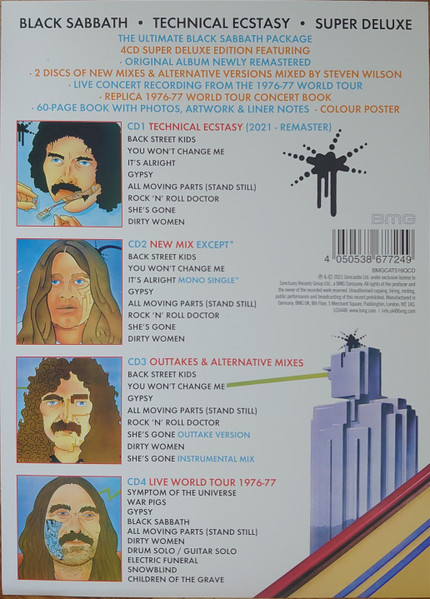 Black Sabbath - Technical Ecstasy Super Deluxe - CD BOX SET | BMG (BMGCAT518QCD) - 2 Black Sabbath - Technical Ecstasy Super Deluxe - CD BOX SET | BMG (BMGCAT518QCD) - 2