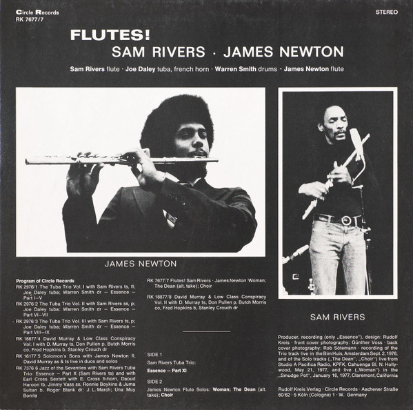 The Tuba Trio · James Newton - Flutes! | Circle Records (RK 7677/7) - 2 The Tuba Trio · James Newton - Flutes! | Circle Records (RK 7677/7) - 2
