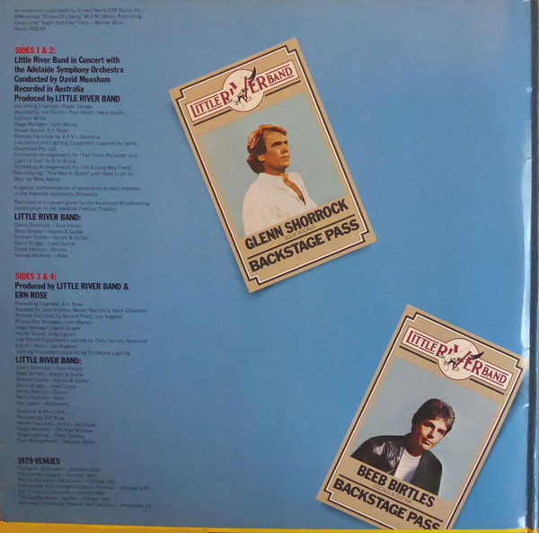 Little River Band - Backstage Pass | Capitol Records (1 C 164-86 120/21) - 2