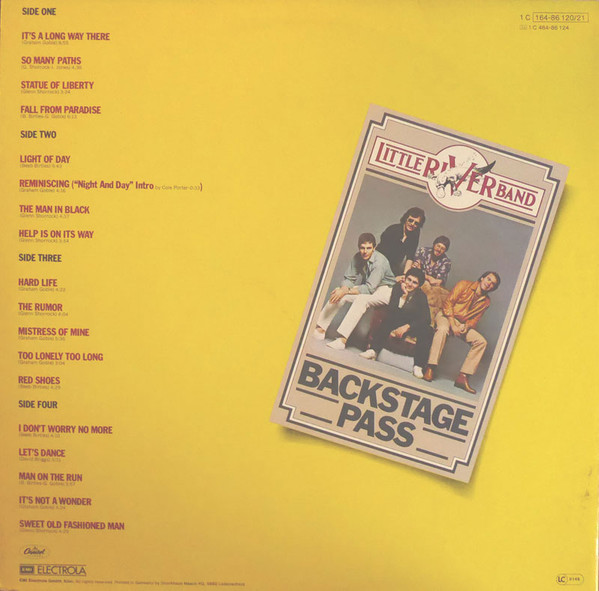 Little River Band - Backstage Pass | Capitol Records (1 C 164-86 120/21) - 4