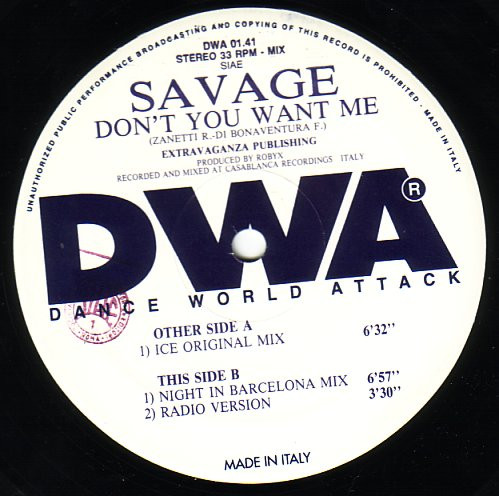 Savage - Don't You Want Me | DWA (Dance World Attack) (DWA 01.41) - 3 Savage - Don't You Want Me | DWA (Dance World Attack) (DWA 01.41) - 3