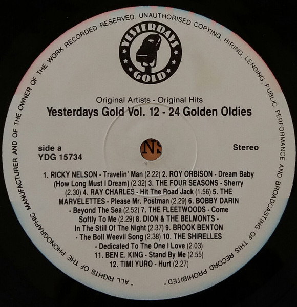 Various - Yesterdays Gold Vol. 12 (24 Golden Oldies) | Yesterdays Gold (LP YDG 15734) - 3 Various - Yesterdays Gold Vol. 12 (24 Golden Oldies) | Yesterdays Gold (LP YDG 15734) - 3