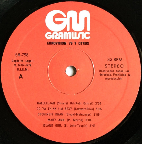Anonymous - Eurovision 79 Y Otros | Gramusic (GM-798) - 3