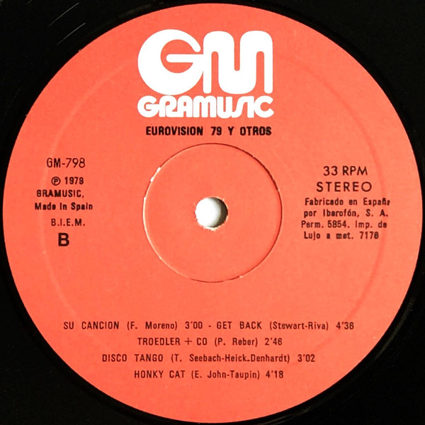Anonymous - Eurovision 79 Y Otros | Gramusic (GM-798) - 4