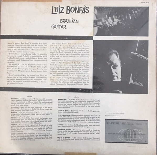 Luiz Bonfá - Luiz Bonfá's Brazilian Guitar | Capitol Records (T10134) - 2