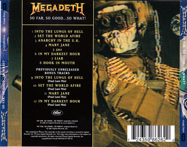 Megadeth - So Far, So Good... So What! | Capitol Records (724359862620) - 2