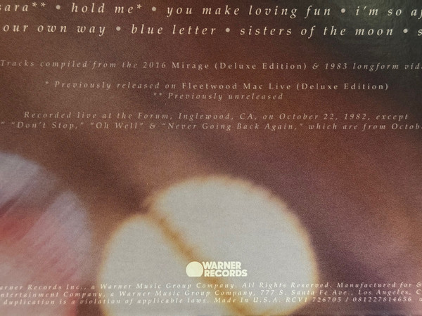 Fleetwood Mac - Mirage Tour '82 | Warner Records (RCV1 726705) - 3 Fleetwood Mac - Mirage Tour '82 | Warner Records (RCV1 726705) - 3