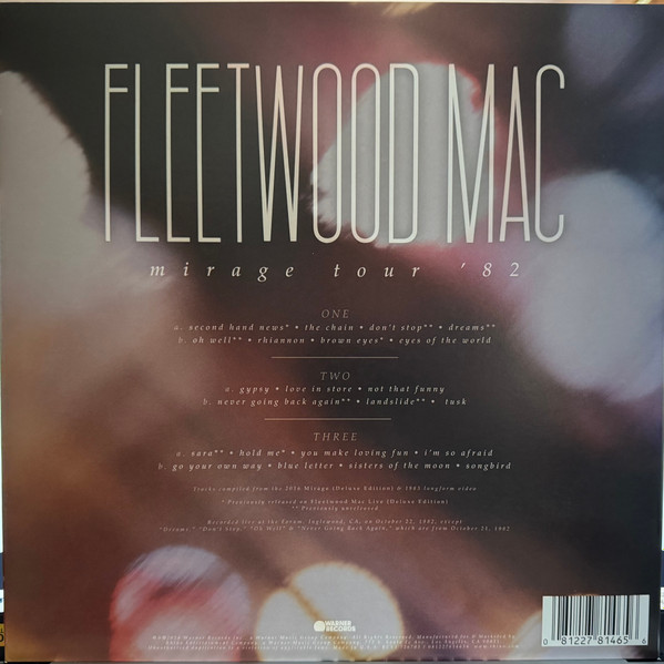 Fleetwood Mac - Mirage Tour '82 | Warner Records (RCV1 726705) - 2 Fleetwood Mac - Mirage Tour '82 | Warner Records (RCV1 726705) - 2