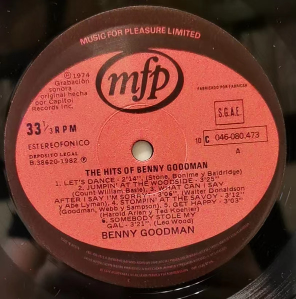 Benny Goodman - The Hits Of Benny Goodman | Music For Pleasure (10C 046-080 473) - 3