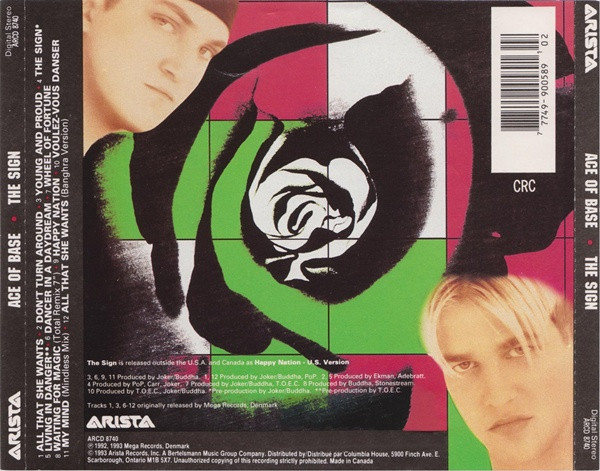 Ace Of Base - The Sign [CD] | Arista (ARCD 8740) - 2